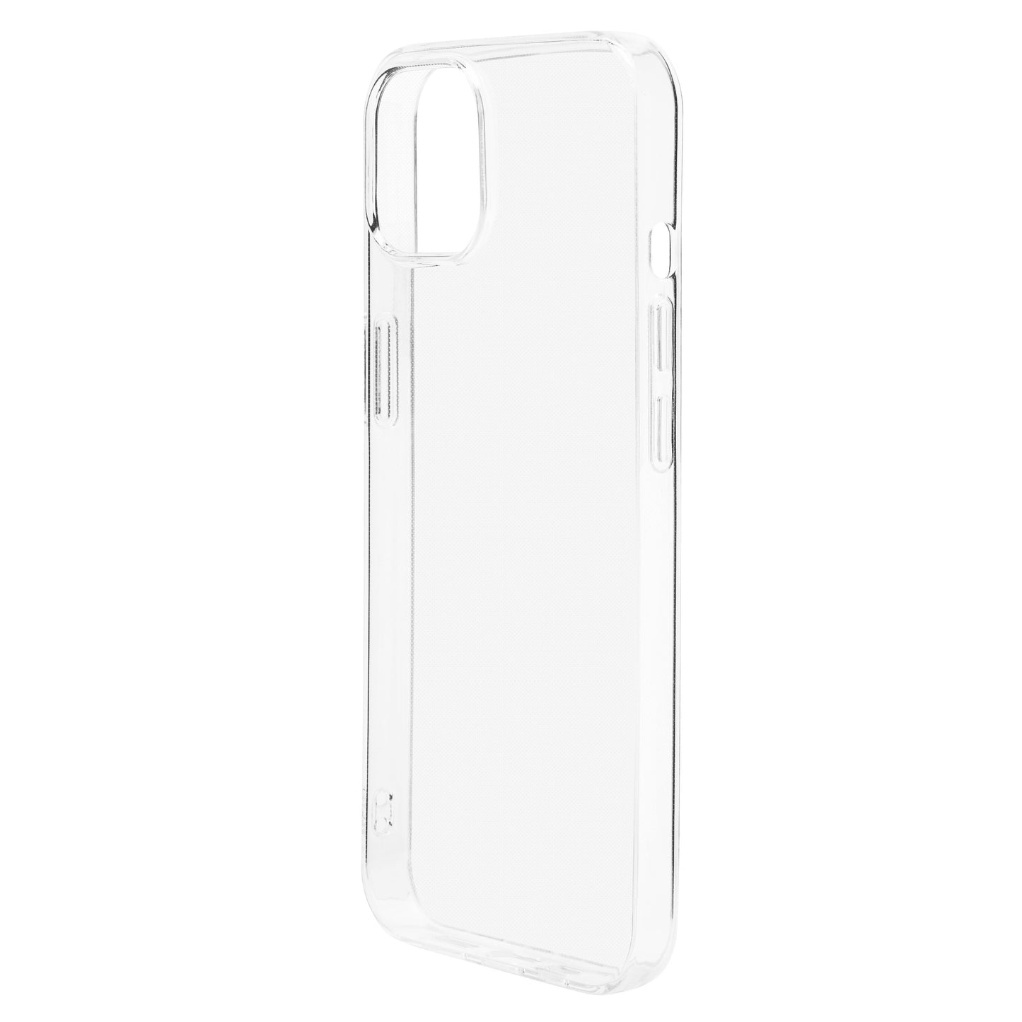 Linocell Second skin mobilcover til iPhone 13 Mini transparent fleksibelt materiale præcise udskæringer til knapper og kamera.