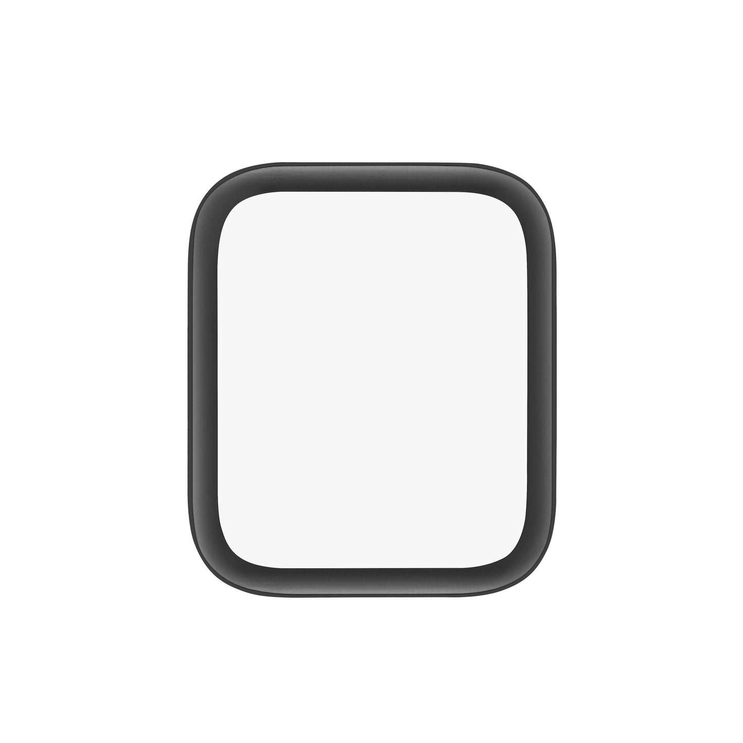 Extreme Curved skærmbeskyttelse til Apple Watch Series 5/6/SE 44mm, mørkegrå ramme, klar midte, hærdet akrylglas.
