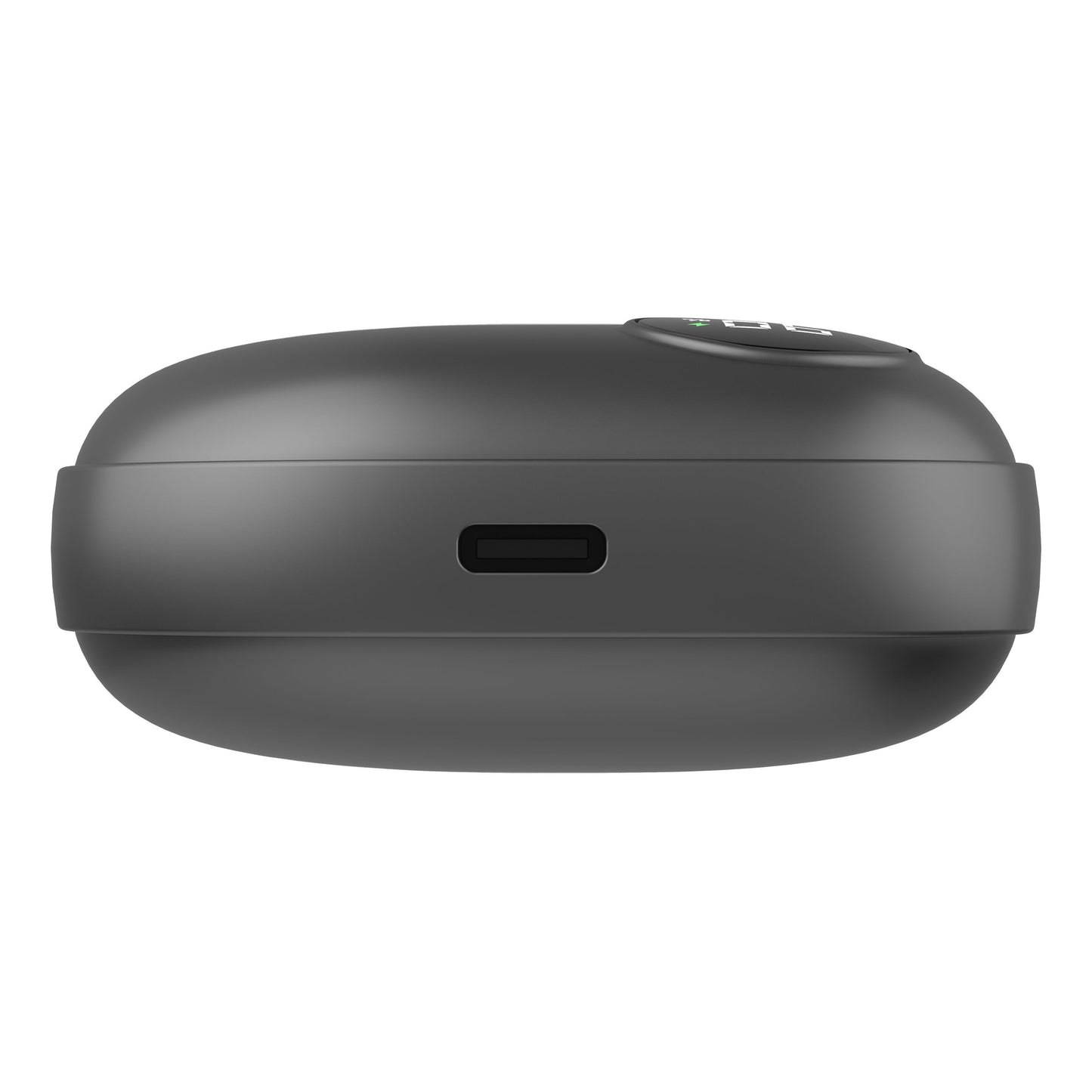 Powerocks håndvarmer med powerbank, sort oval enhed med USB-C port på siden til mobilopladning.