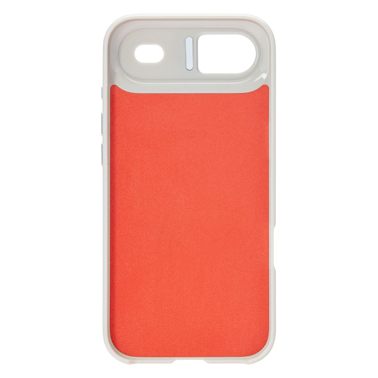 Flip Stand Case til iPhone Air, hvid med rød bagside, præcise kamerahuller, MagSafe kompatibel.
