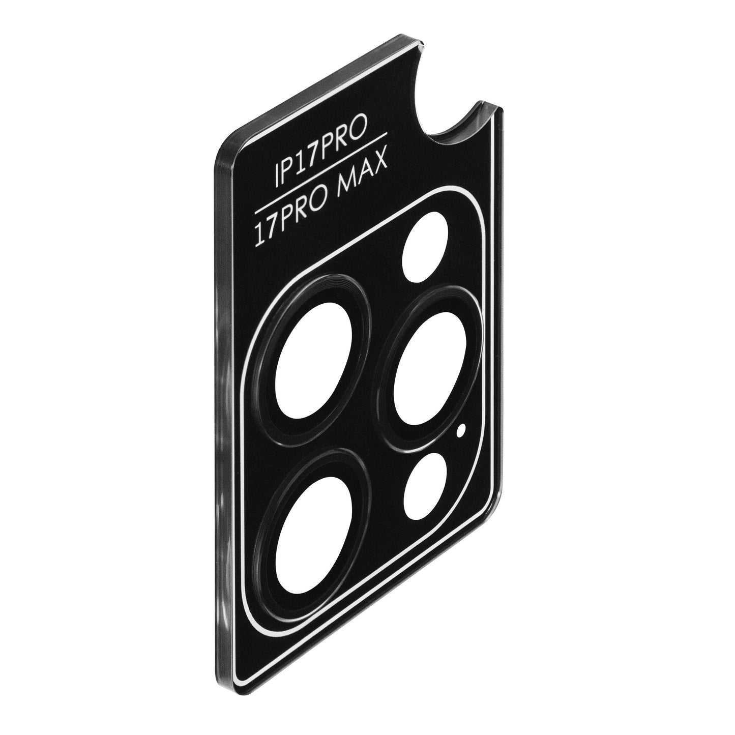 Linocell Elite Extreme kameralinsebeskyttelse til iPhone 17 Pro/Pro Max, hærdet glas, flere cirkulære udskæringer.