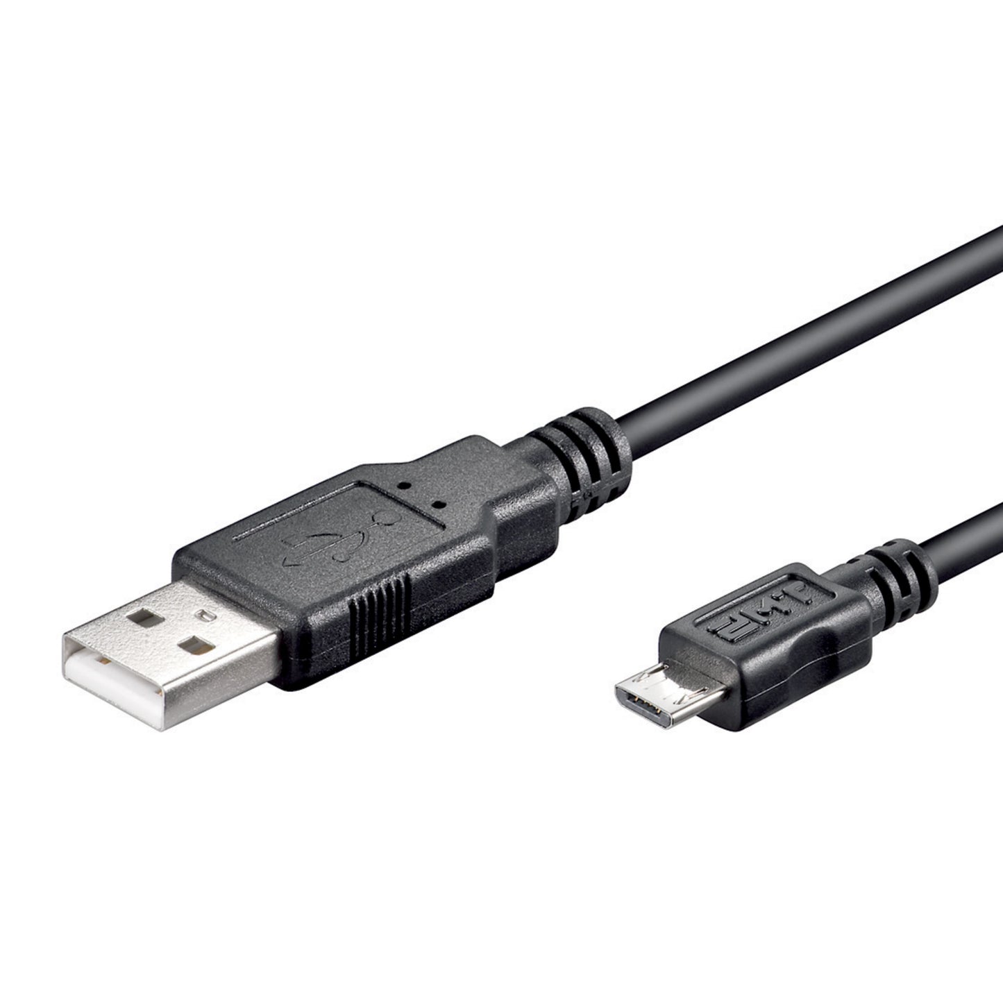 USB-A til Micro-USB-kabel, 1 meter, USB 2.0-dataoverførsel og opladning med standard USB-A- og micro-USB-stik.