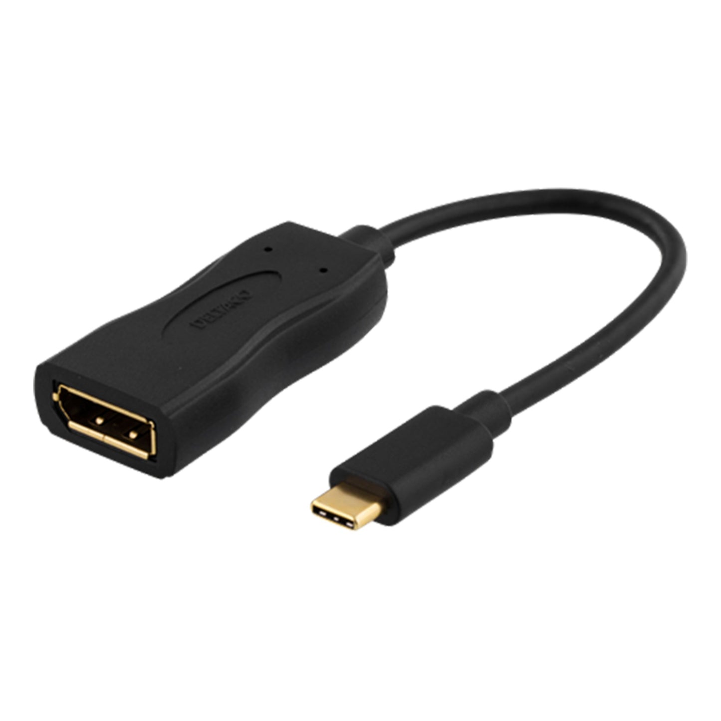 USB-C til DisplayPort-adapter 10 cm USB-C han til DisplayPort hun understøtter DisplayPort Alt Mode og 4K-opløsning.