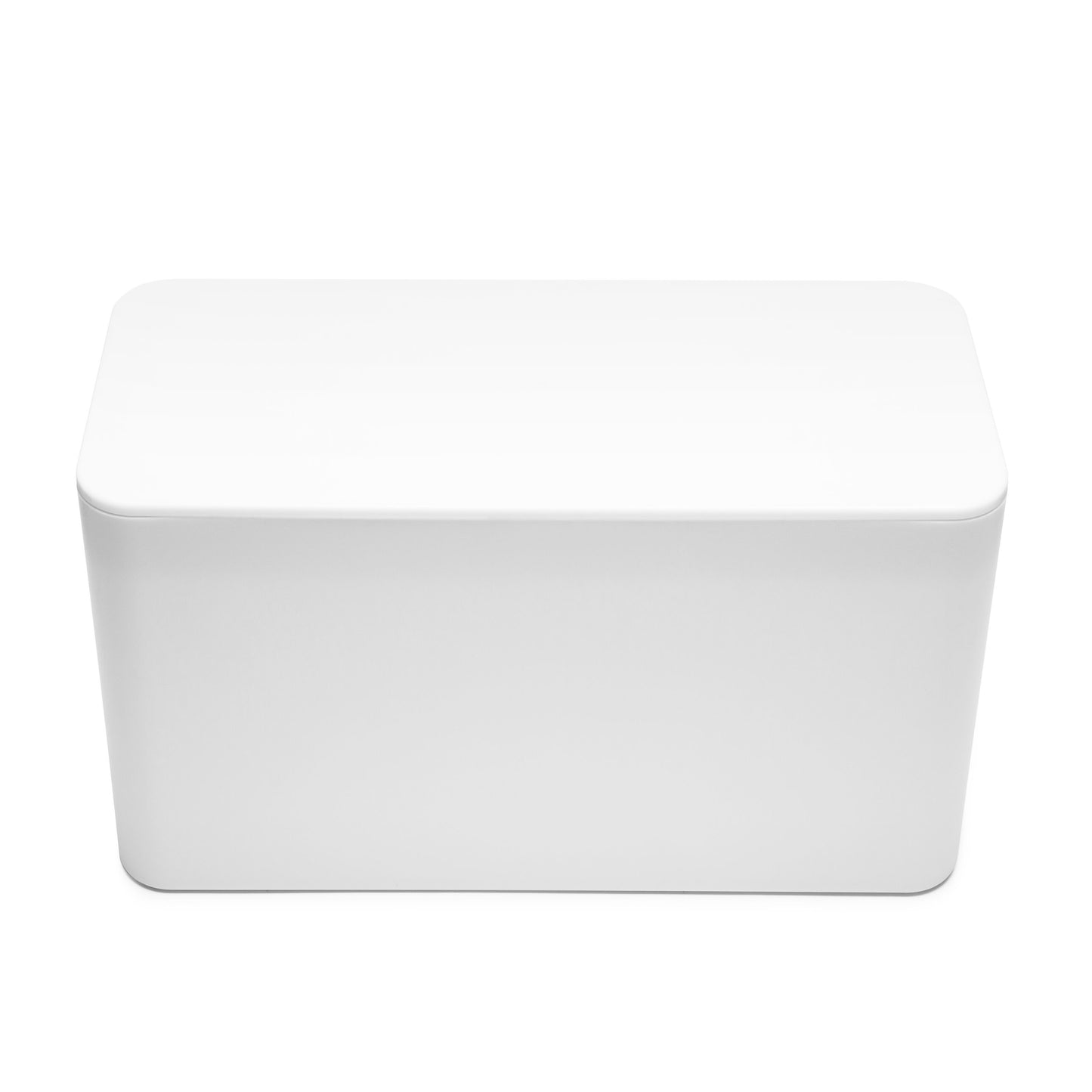 Luxorparts Kabelskjuler Mini hvid med afrundede kanter på plan overflade, organiserer og skjuler kabler.
