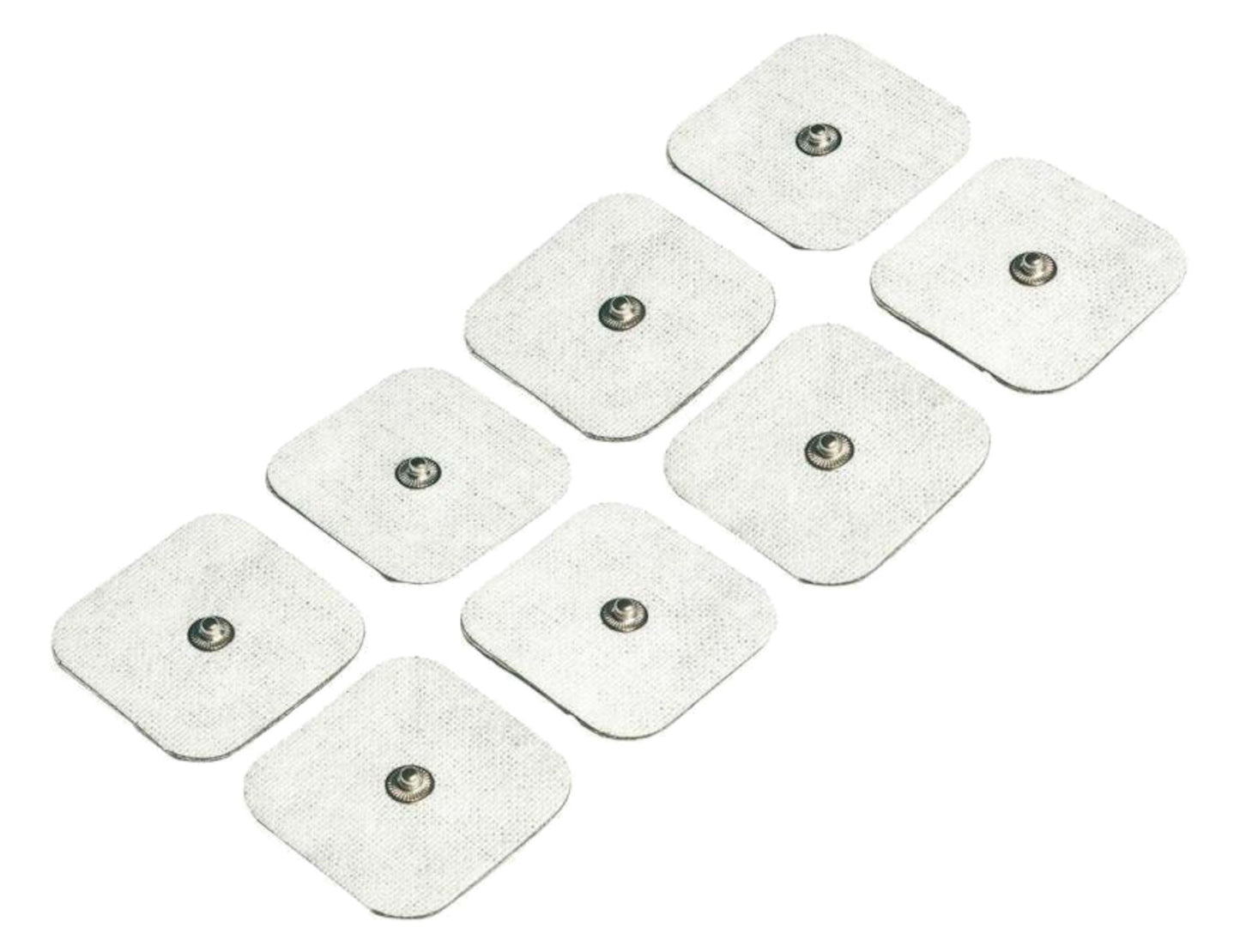 Beurer elektrodeplader 8-pak, firkantede med metalforbindelse i midten, passer til Beurer TENS-enheder.