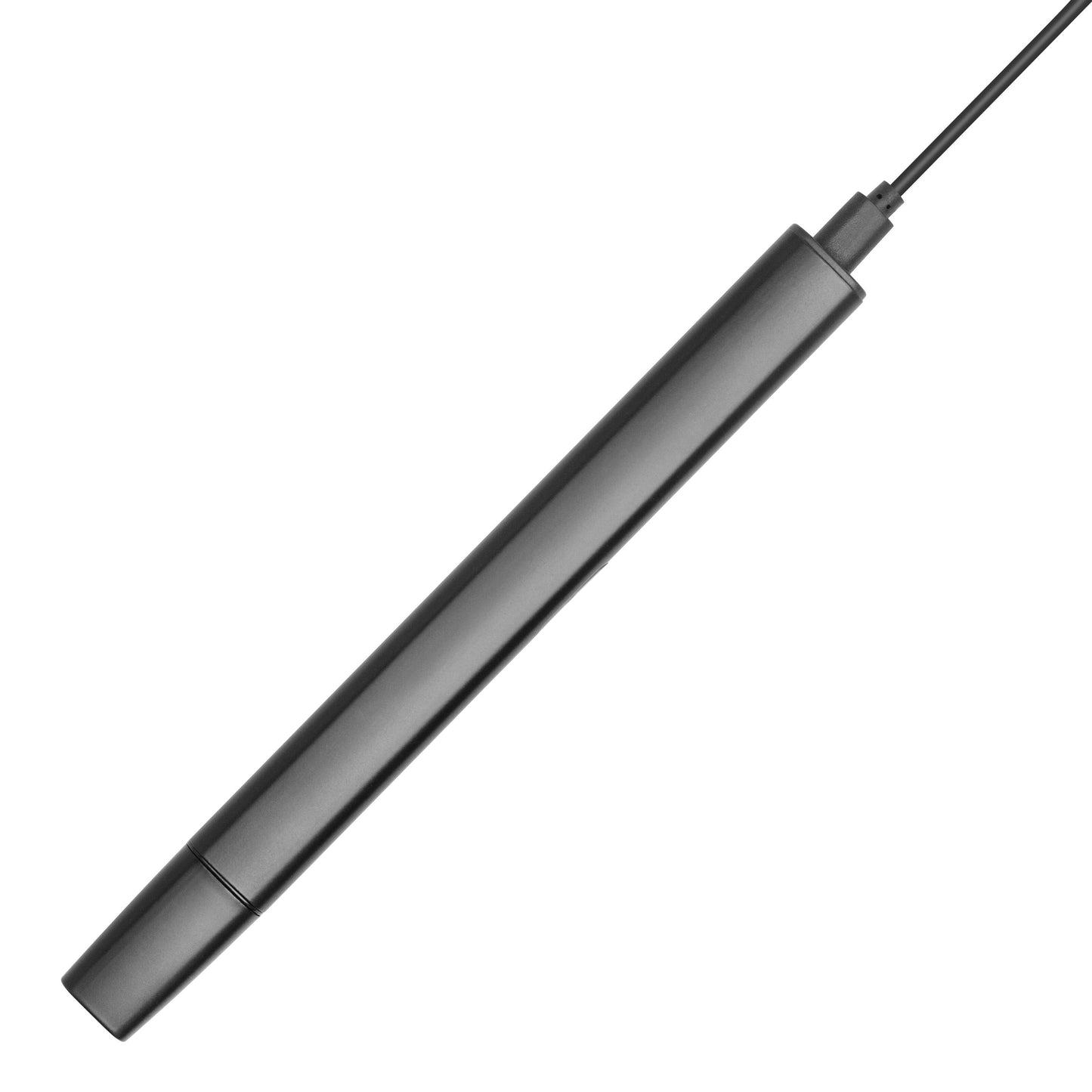 Rubicson Elektrisk lighter, sort cylindrisk, genopladelig med kabel i den ene ende.