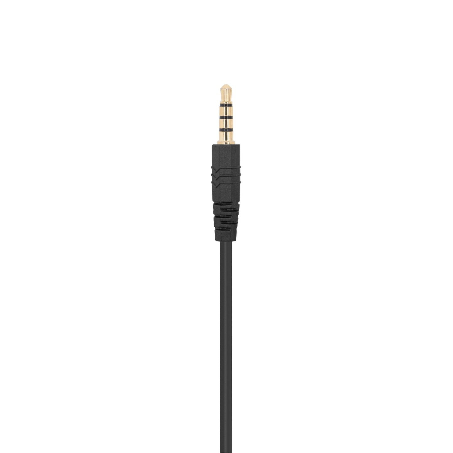 Sort audiokabel med guldbelagt 3,5 mm hanstik til Plexgear DA-110 Computer headset.