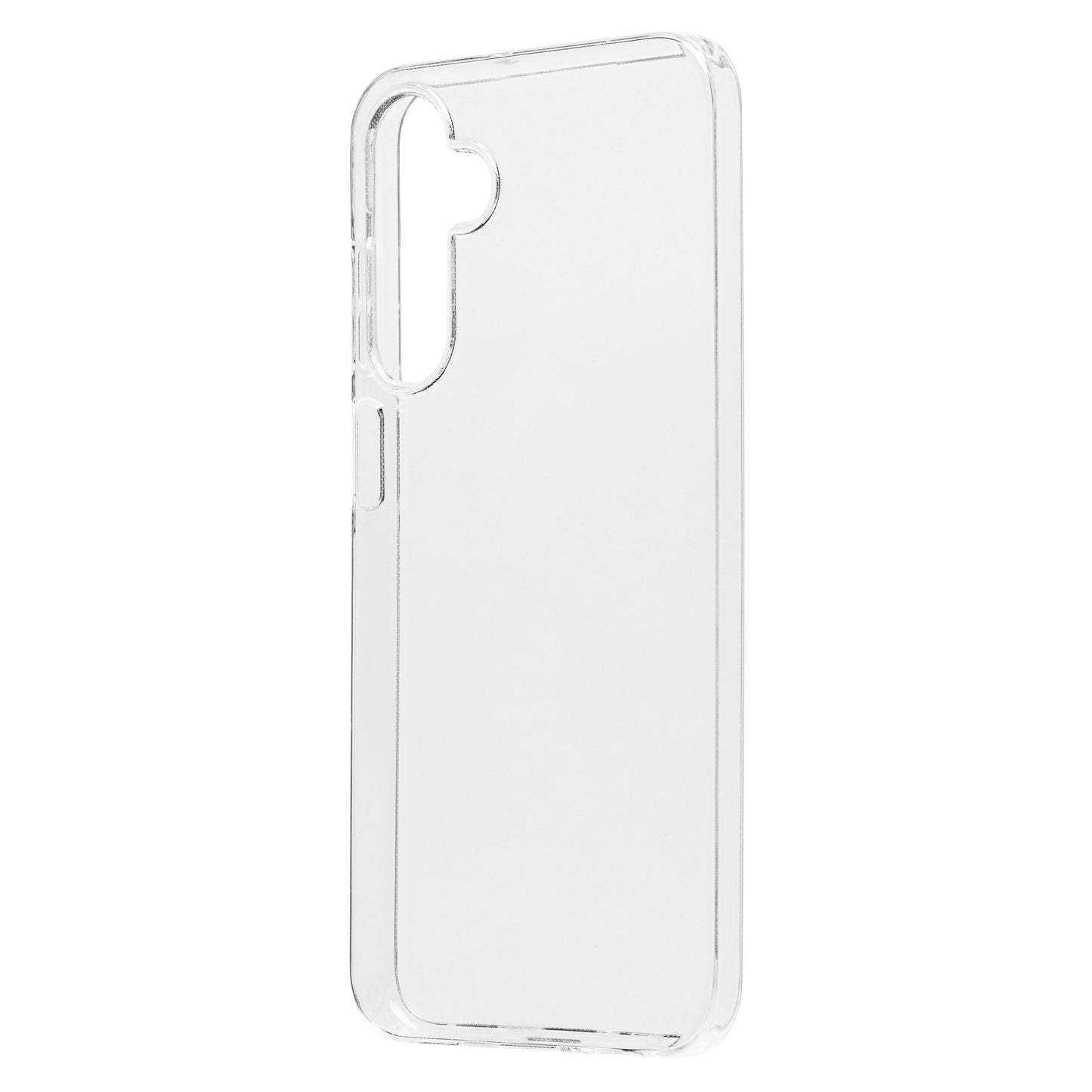 Transparent mobilcover til Samsung Galaxy A25 med udskæring til kamera.