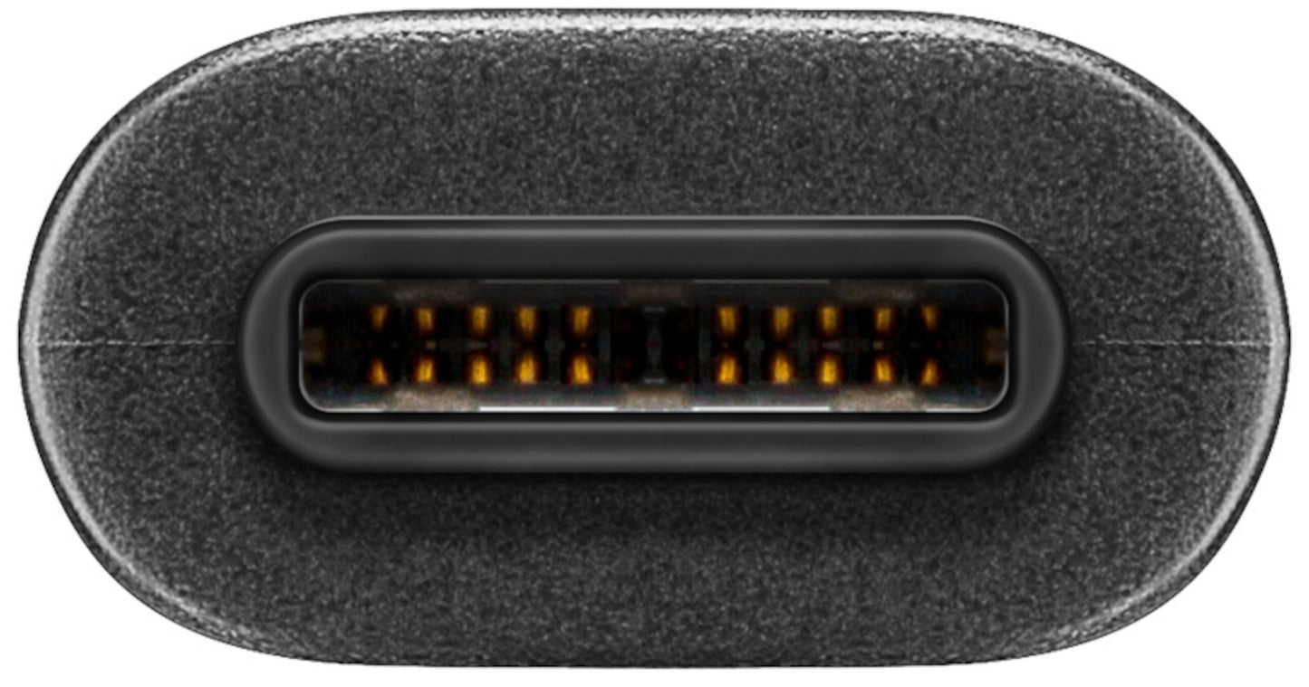 OTG-adapter USB-C til USB 0,2 m, oval Type-C-port, metal-kant og synlige interne pins til data og strøm.