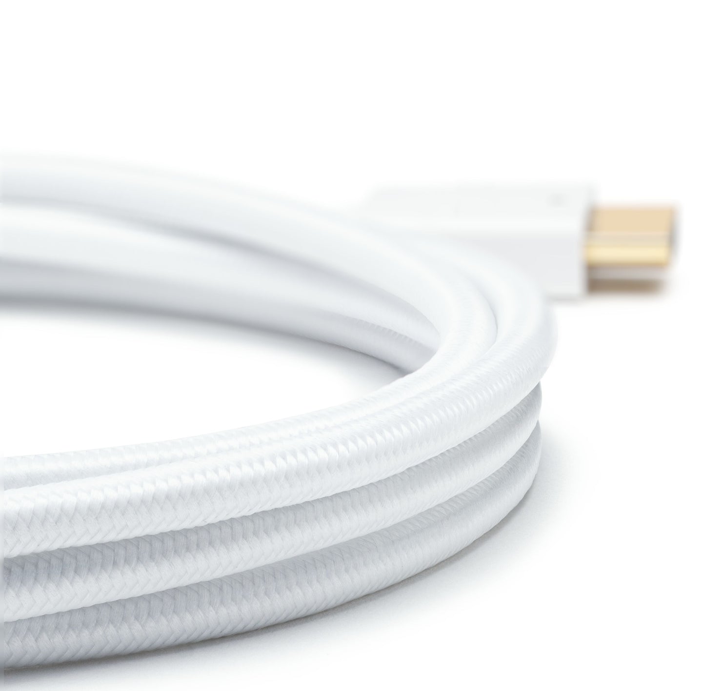 Nikabe Tynd HDMI 2.1 kabel 2m hvid, guldbelagt stik, understøtter 8K/60Hz og 4K/120Hz Ultra Slim High Speed.