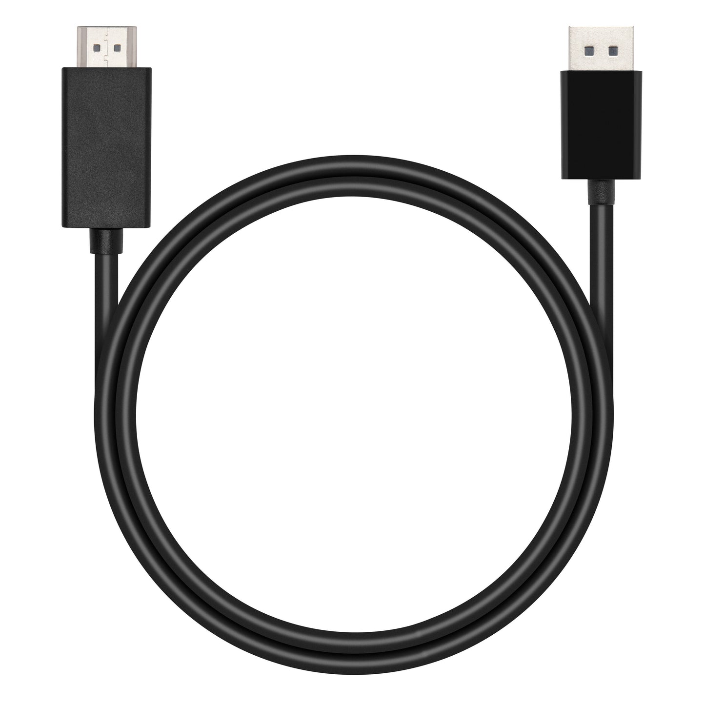 Adapterkabel DisplayPort til HDMI 1 m sort, DisplayPort og HDMI stik, understøtter 4K-opløsning.