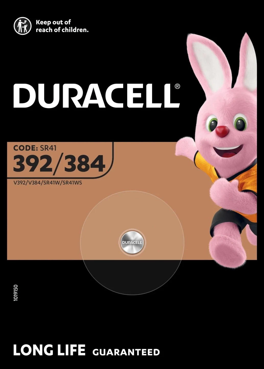 Duracell 392/384 sølvoxid-knapcellebatteri, 1 stk