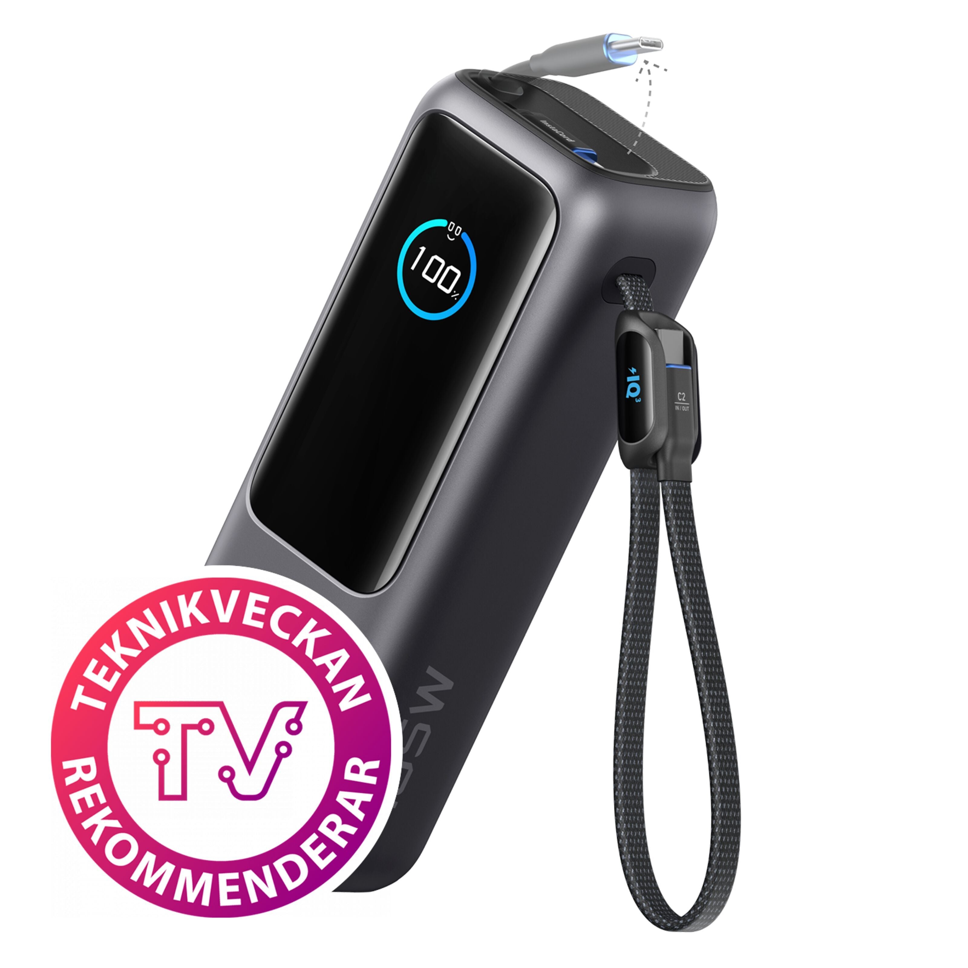 Anker powerbank 25000 mAh – 165 W med kabler – AV-Cables.dk