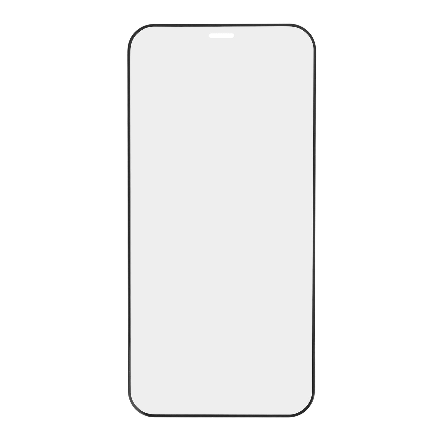 IPhone 12 Mini med Linocell Elite Extreme Curved skærmbeskyttelse, lys pære og teksten IDEA på skærmen.