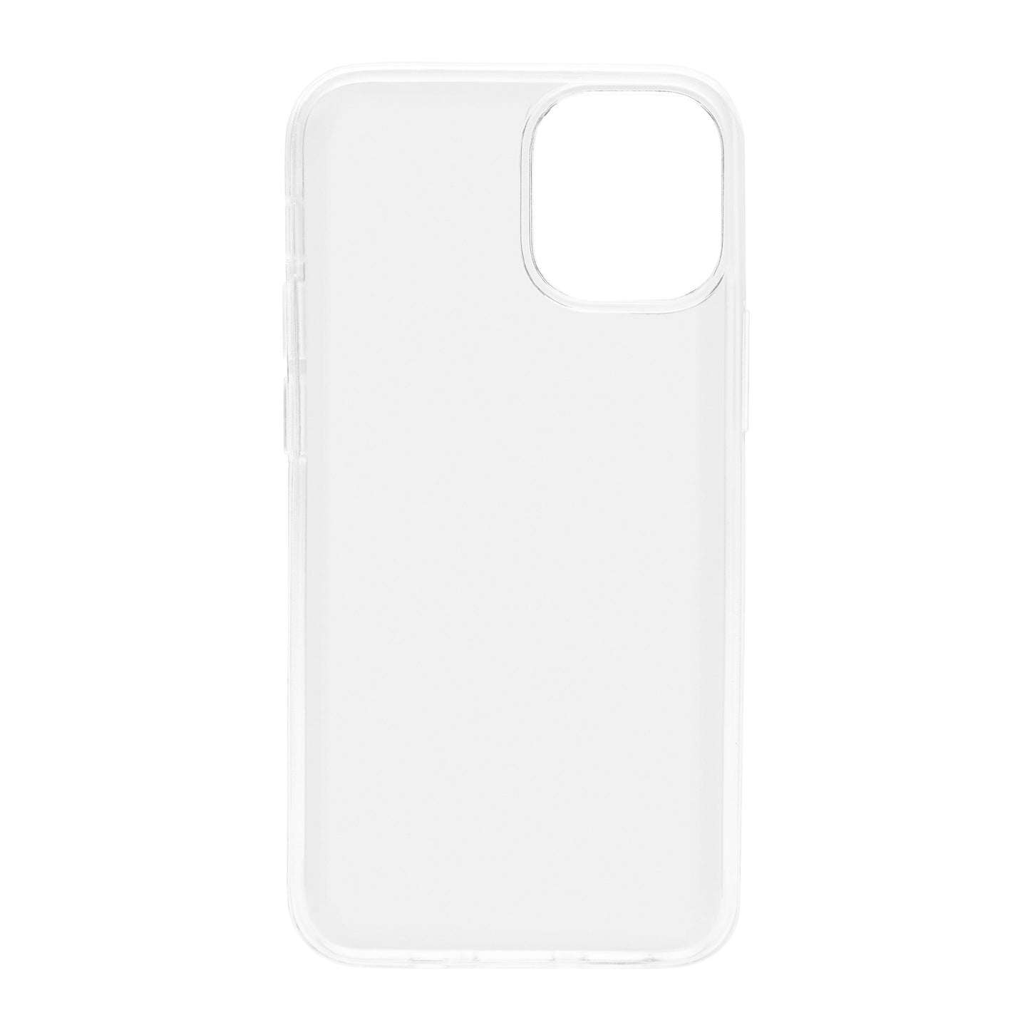 Linocell Second Skin 2.0 gennemsigtigt TPU-cover til iPhone 12 Mini med afrundede kanter og stort kamerahak Klar.