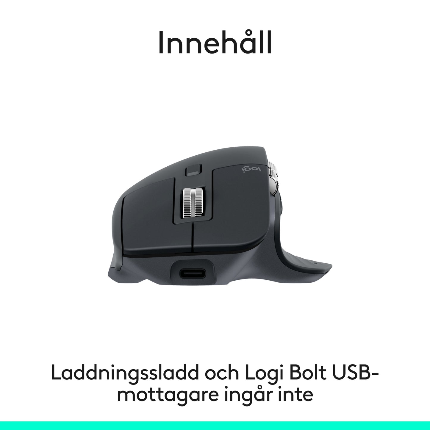 Logitech MX Master 3s trådløs computermus, Grafit, Bluetooth-udgave