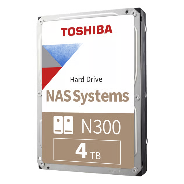 Toshiba N300 NAS-harddisk 4 TB 3,5″ SATA III 7.200 omdr./min. intern harddisk.