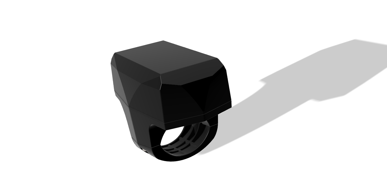 Copenhagen Trackers Gemstone Bike GPS tracker sort, facetteret geometrisk design, lang batterilevetid.