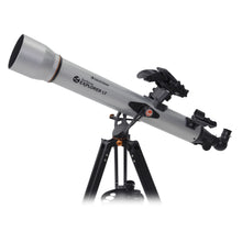 Celestron Starsense Explorer LT80AZ 80 mm teleskop 189x med sort trefod, finderscope og justerbare knapper.