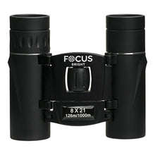 Focus Sport Optics Lys kompaktkikkert sort, 8x21, synsfelt 126m/1000m, set forfra.