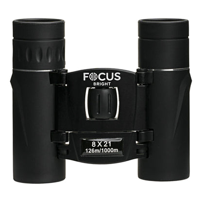 Focus Sport Optics Lys kompaktkikkert sort, 8x21, synsfelt 126m/1000m, set forfra.