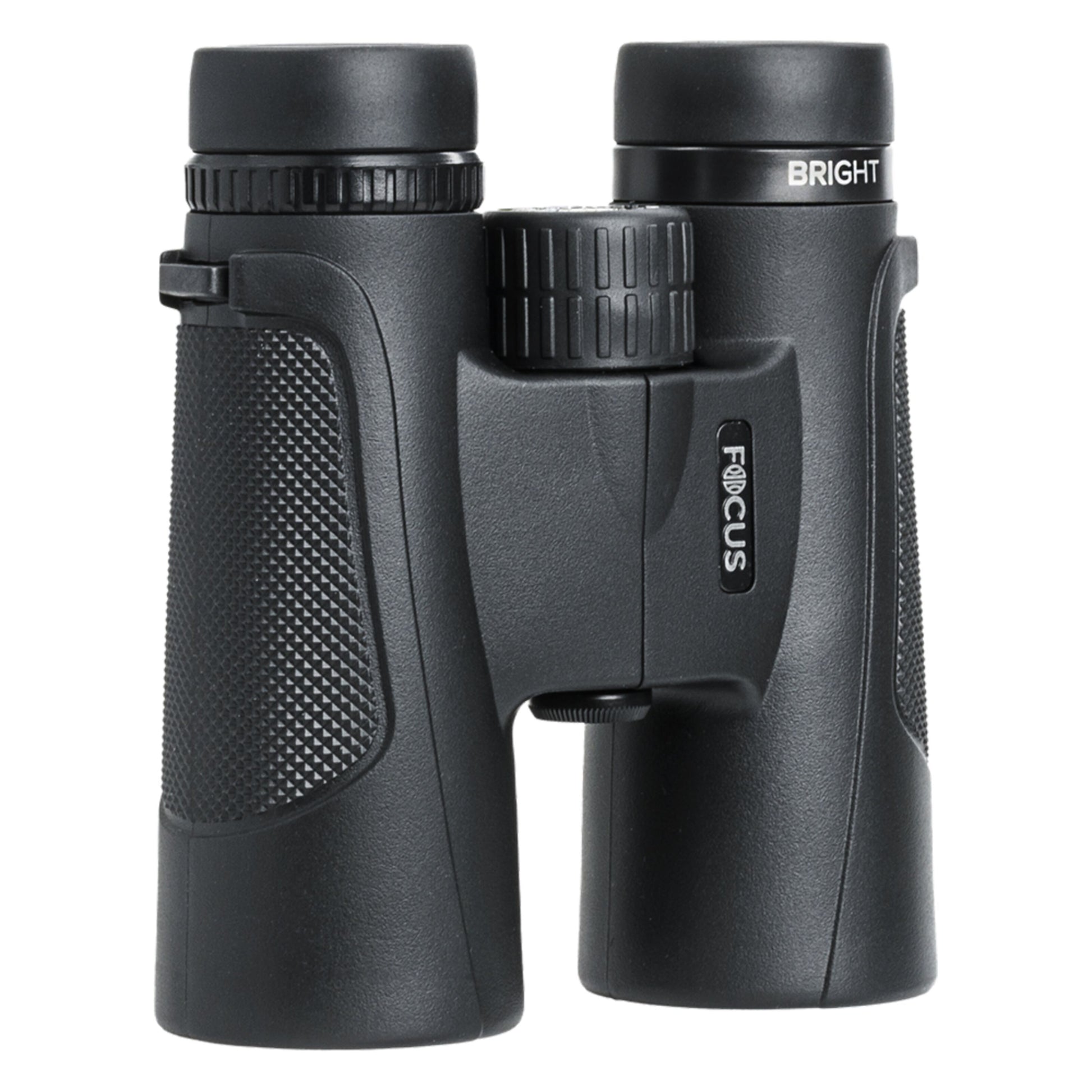 Focus Sport Optics Bright kikkert 8x42 sort, tekstureret greb, central FOCUS-hjul, BRIGHT-mærkning.