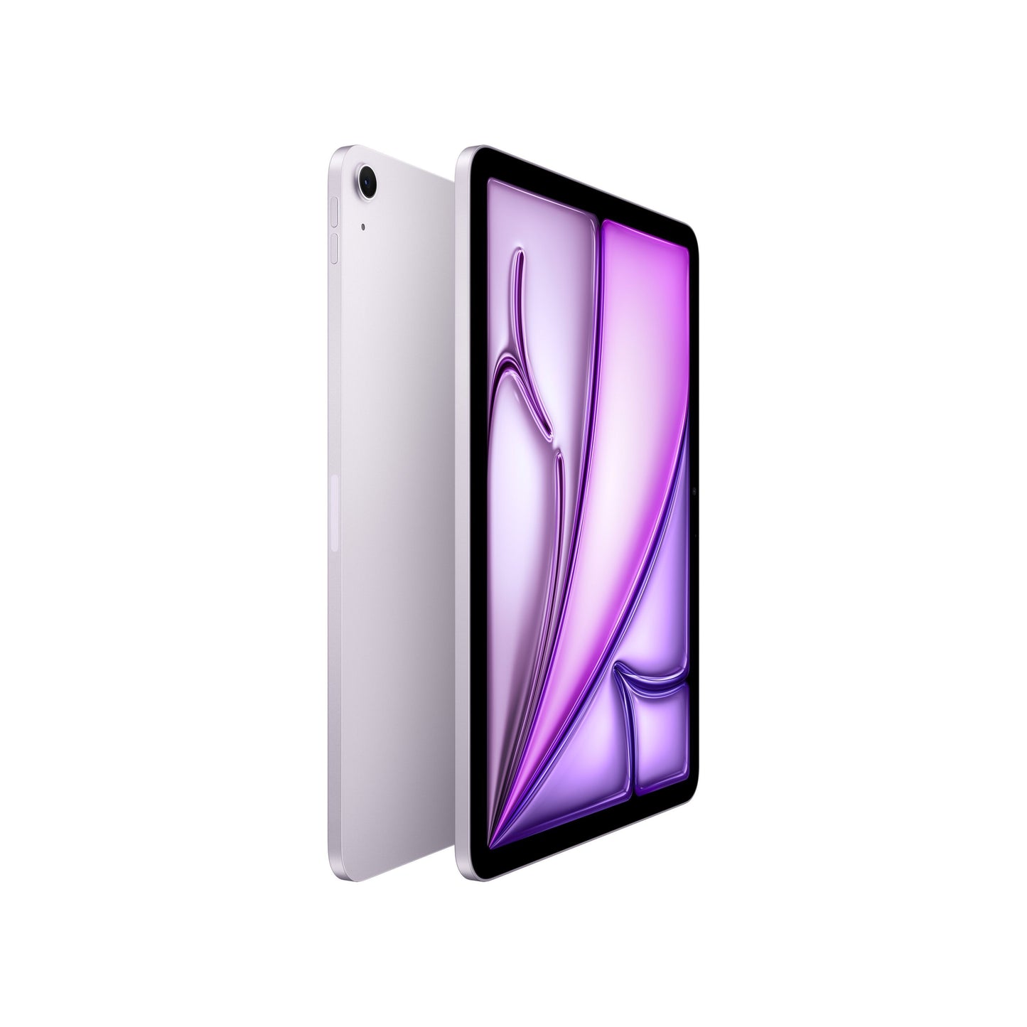 Apple iPad Air 11" M4 lilla, 128 GB WiFi, Liquid Retina skærm med abstrakt design, afrundede kanter, enkelt bagkamera.