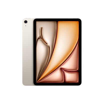 Apple iPad Air 11" M4 Stjerneskær sølv, stor skærm m. abstrakt guld/bronze, kamera hjørne, 128GB, Wifi.