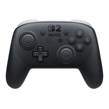 Nintendo Switch 2 Pro Controller front, analoge pinde, D-pad, standard knapper, sort design.