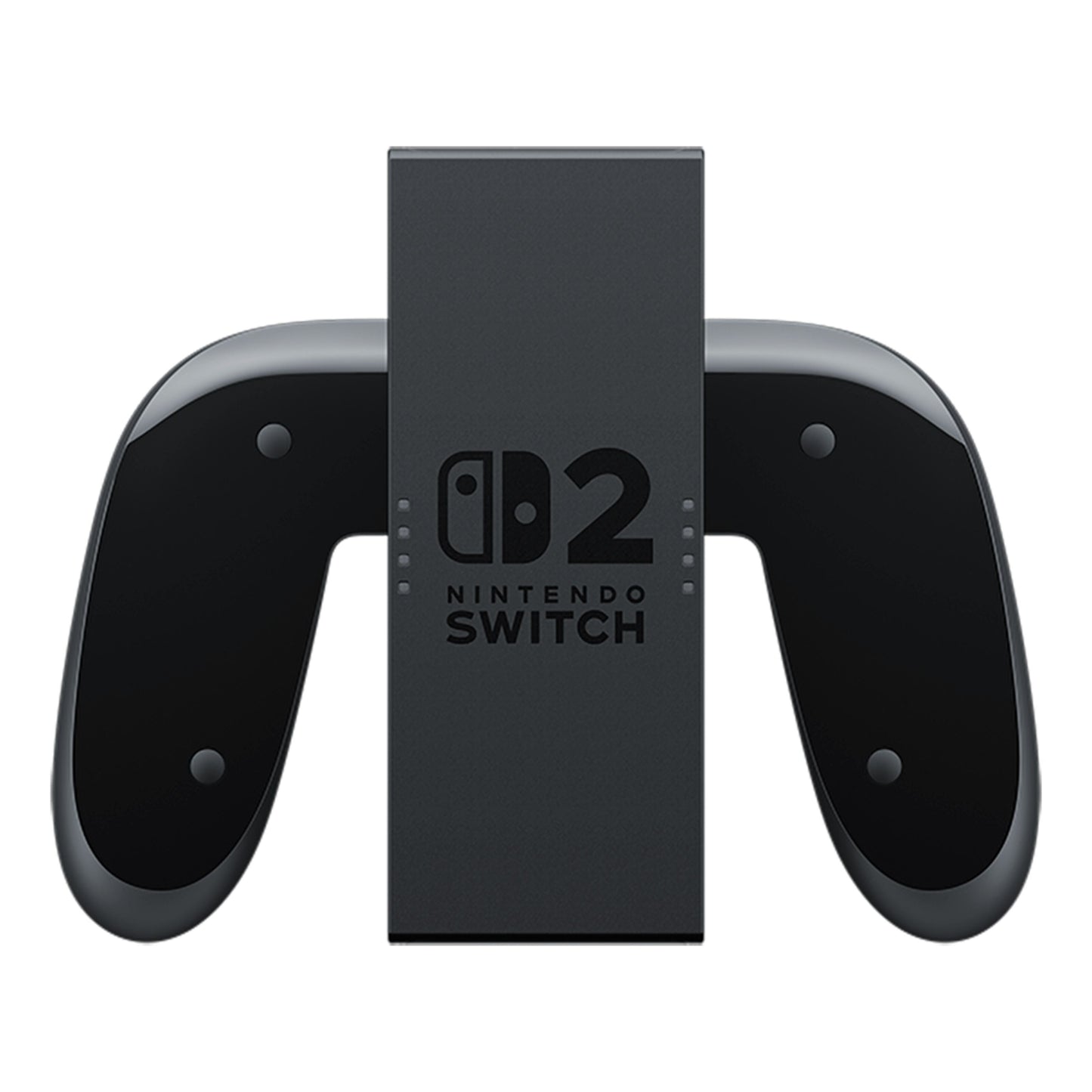 Nintendo Joy Con 2 Opladningsgreb sort med Nintendo Switch 2 logo i midten set oppefra.