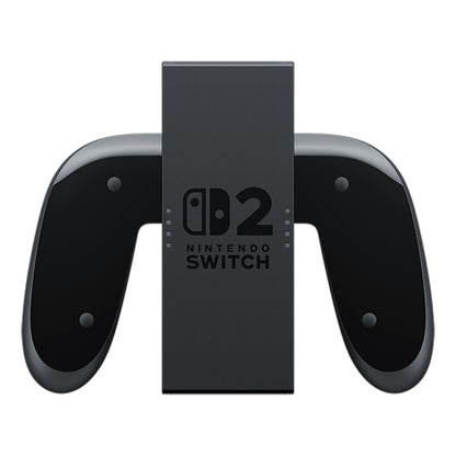 Nintendo Joy Con 2 Opladningsgreb sort med Nintendo Switch 2 logo i midten set oppefra.