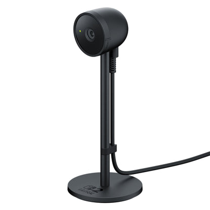 Nintendo Skift til kamera 2 webcam sort, rund linse, monteret på høj slank stander med kabel og Nintendo-logo på rund fod.