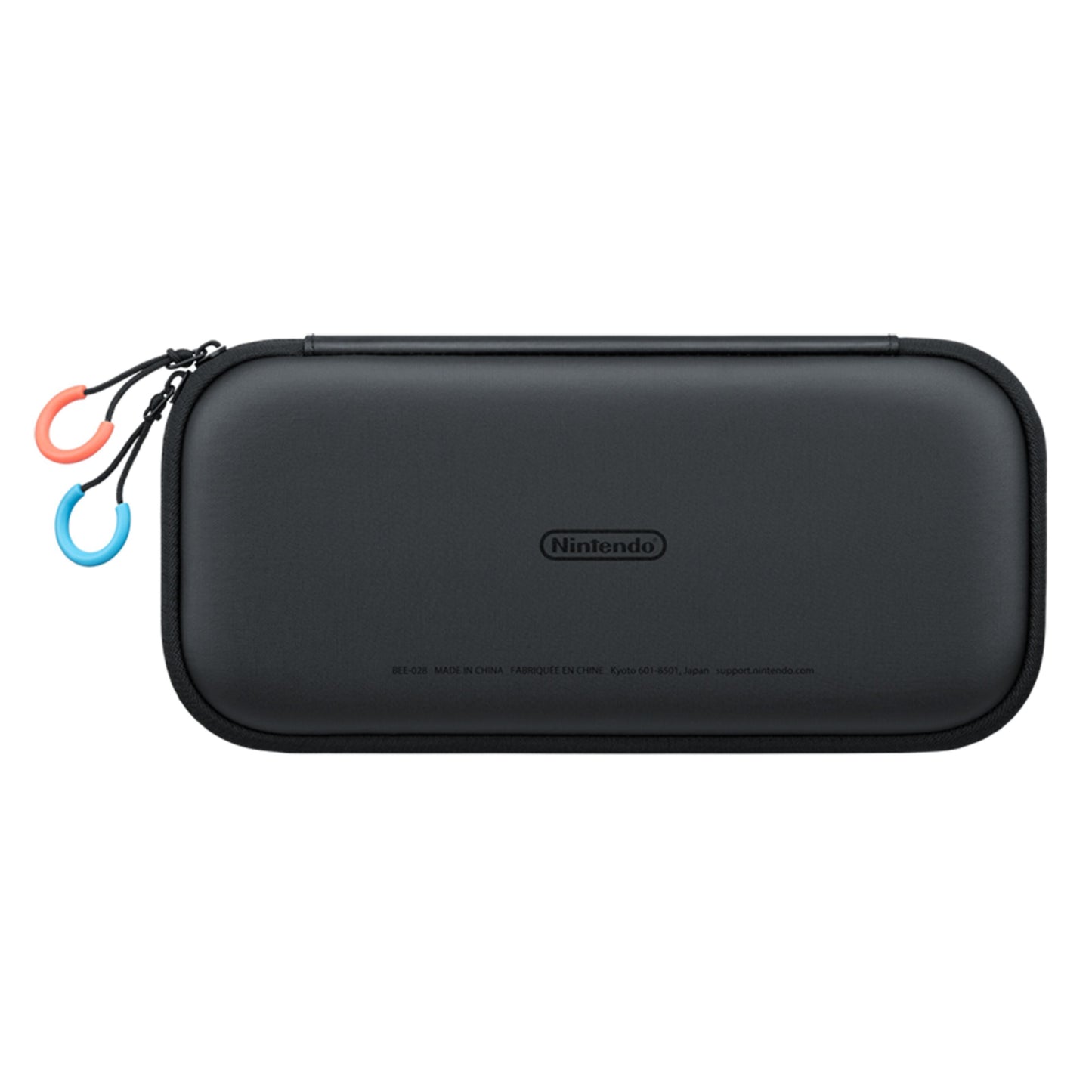 Nintendo Taske til Nintendo Switch 2, sort med rød og blå lynlåsskyder, centralt Nintendo-logo på fronten.