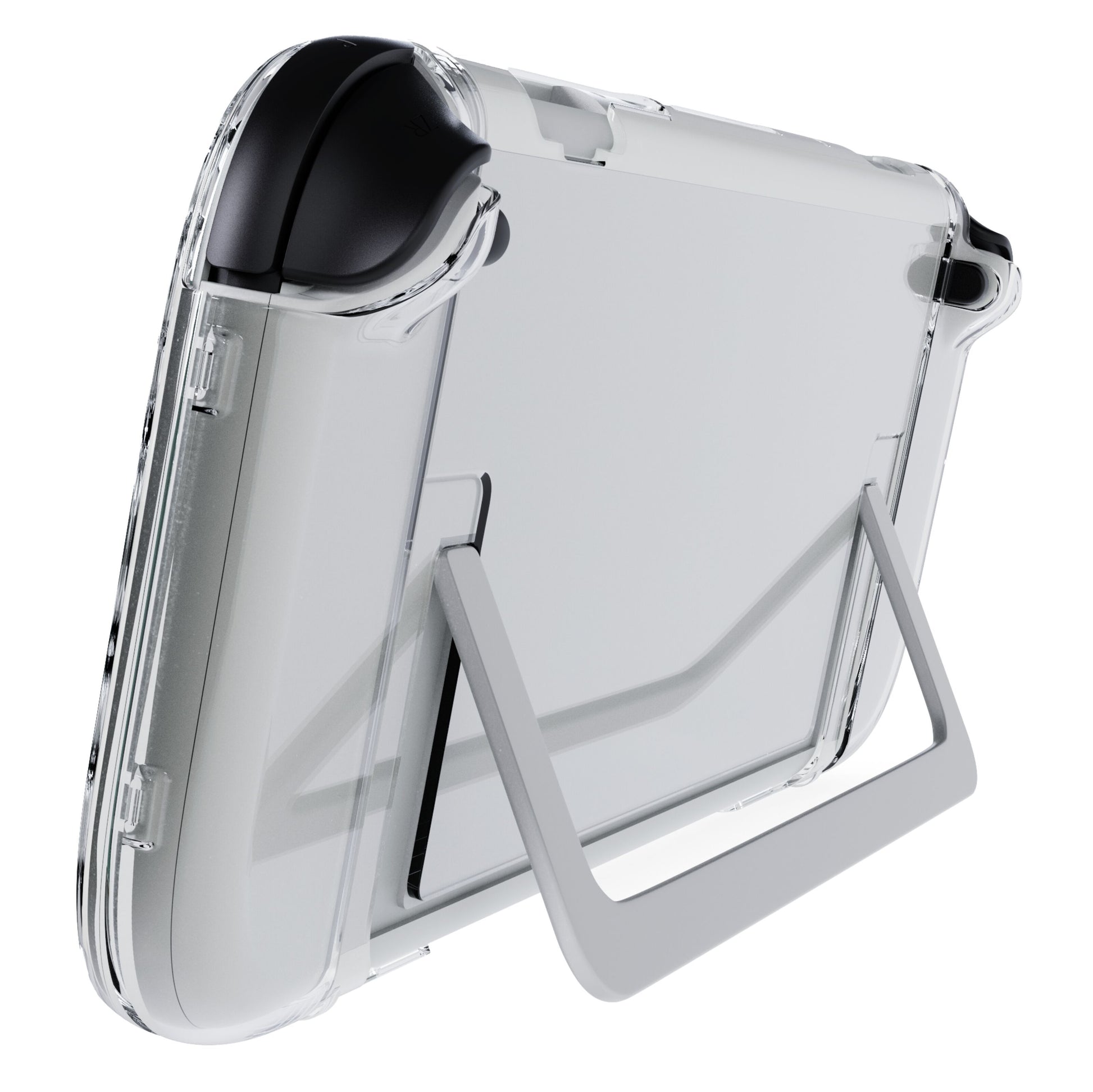 Nintendo Switch 2 Polycase gennemsigtig cover med indbygget kickstand til hvid Nintendo Switch 2.