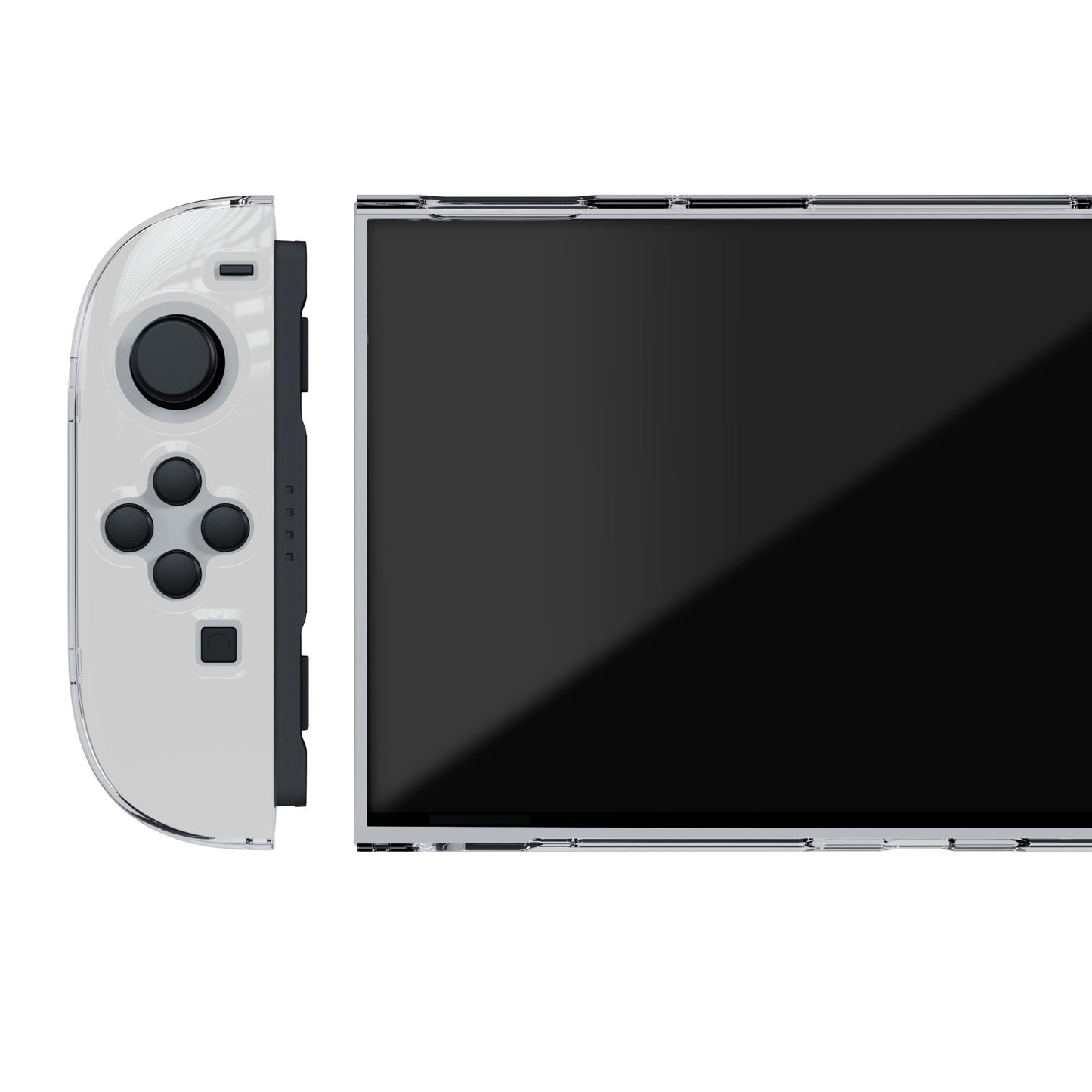 Nintendo hvid game controller med sorte knapper og mørk skærm, kompatibel med Nintendo Switch 2 Polycase.