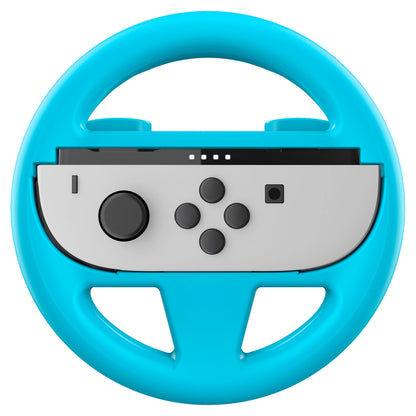 Nintendo Switch 2 Joy-Con Dual Wheel blå plast med grå Joy-Con i midten, tydelige knapper og joystick.