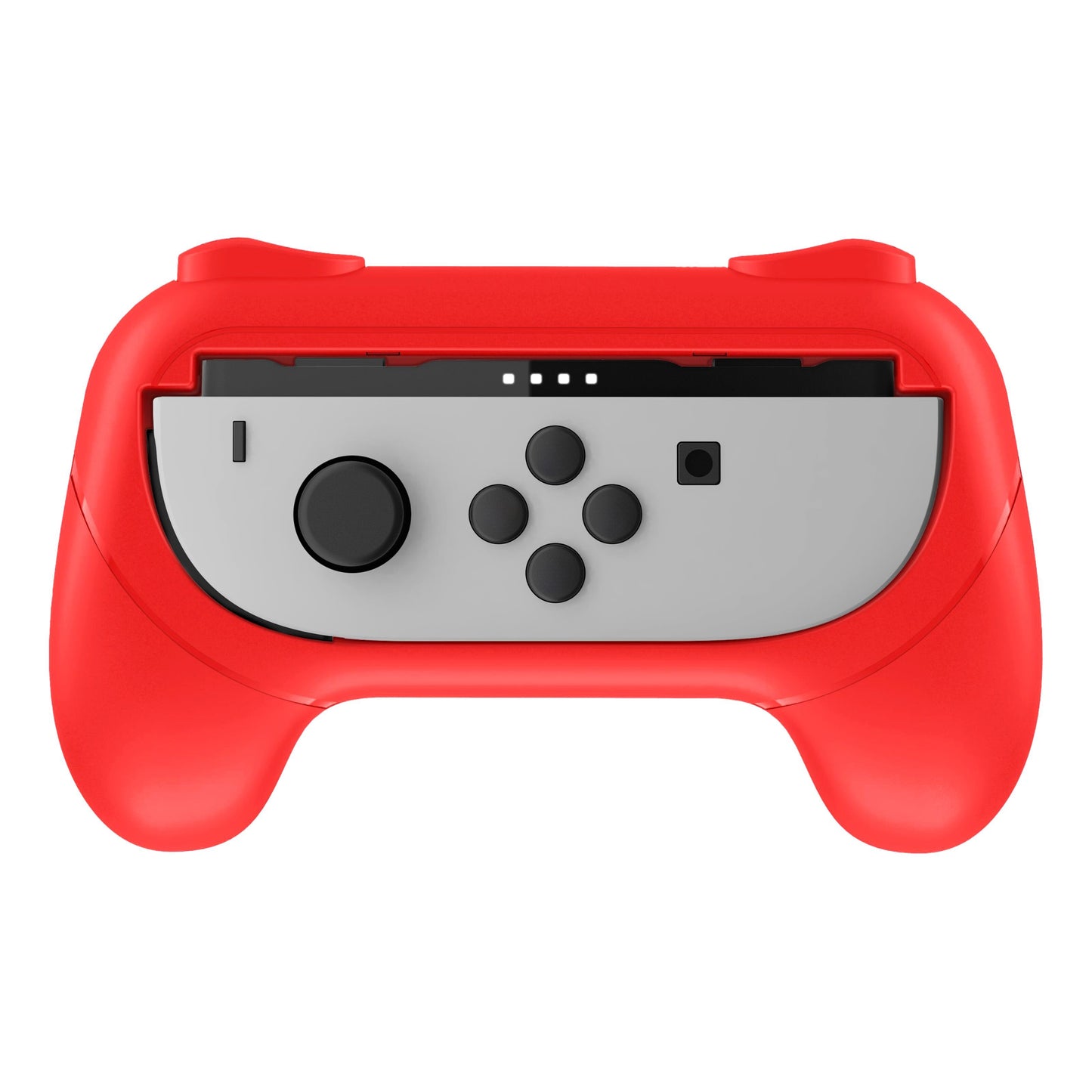 Nintendo Switch 2 Joy-Con Grip i rød med håndtag til Nintendo Switch Joy-Con controller.