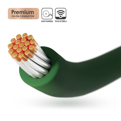 Grimsholm Fortinnet Signalkabel Premium 200m, fleksibel grøn CU+TIN leder, til robotplæneklipper og nedgravning i havejord.