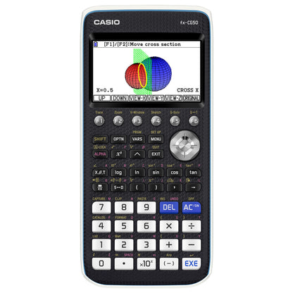 Casio FX-CG50 grafregner med farvedisplay, 3D-graf, tydelige taster til matematik, funktioner og navigation.
