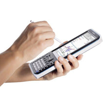 Casio ClassPad II CAS lommeregner med farvetouchskærm, stylus-understøttelse, tastatur og grafvisning.