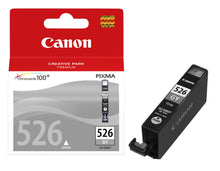 Canon CLI-526GY grå blækpatron i rød og hvid emballage med tydeligt modelnavn og information.