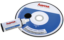Hama CD-linserens med renseskive med engelsk og tysk tekst samt lille flaske rensevæske.