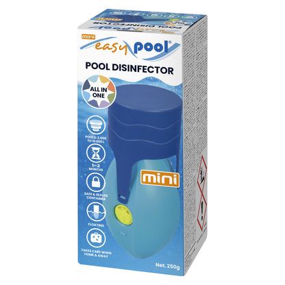 Swim  Fun Easypool Mini Vandpleje alt-i-en flydende pooldesinfektor til op til 10.000L med 250g klor, holder 1-2 mdr.