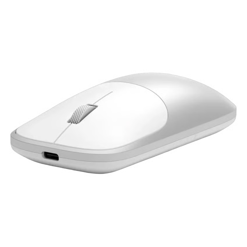 Satechi Slim EX Mus i sølv med rullehjul, USB-C-port foran og Bluetooth 5.3.