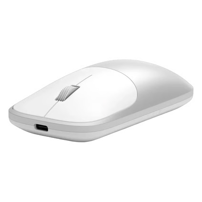 Satechi Slim EX Mus i sølv med rullehjul, USB-C-port foran og Bluetooth 5.3.