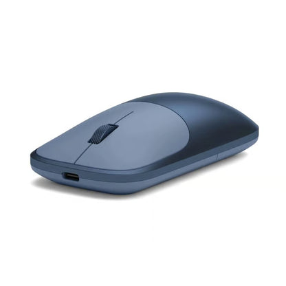 SATECHI Slim EX i farven indigo, bagpå med rullehjul og synlig USB-C-opladningsport.