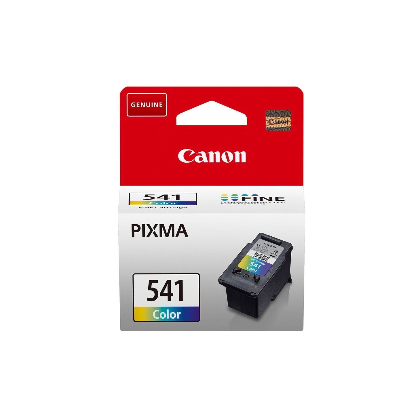 Canon CL-541 farve blækpatron i original rød og hvid emballage til Canon inkjet-printer.
