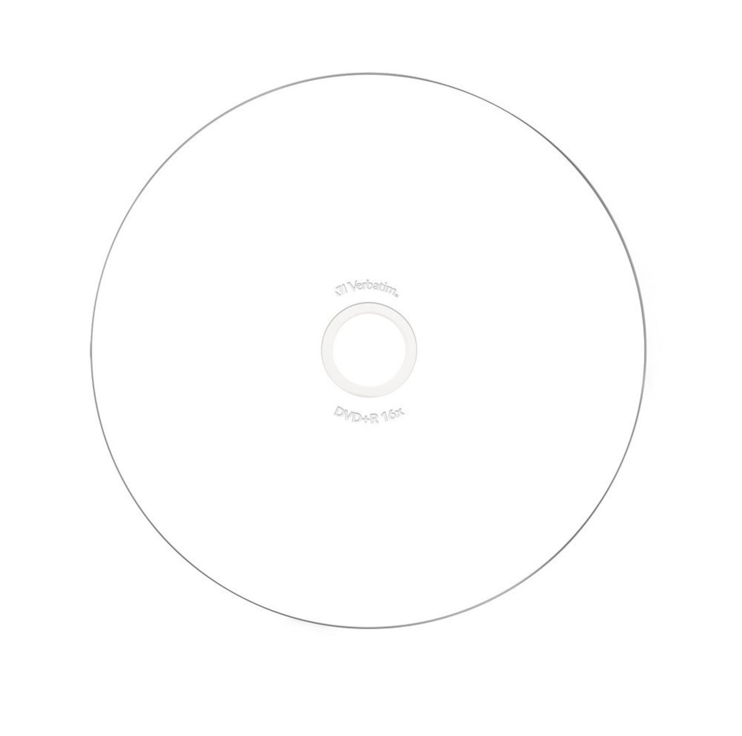 Verbatim DVD-R Inkjet 25-pak, blank disk med minimal tekst og klar midte, til inkjet print.