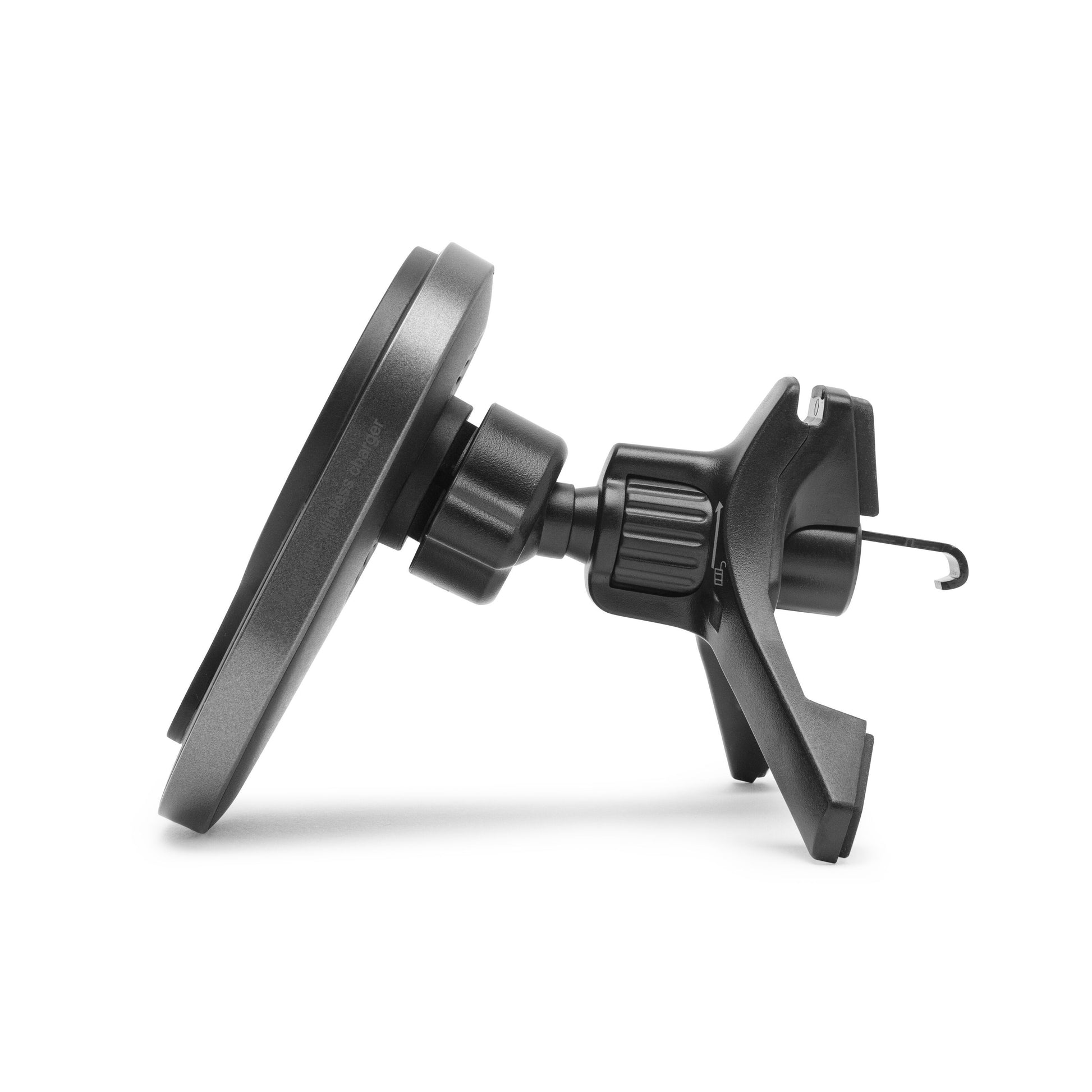 Linocell Magnetisk Qi2 opladningsplade 15W til bil, sort, justerbar klemme, luftventilkrog, til iPhone 12-16.