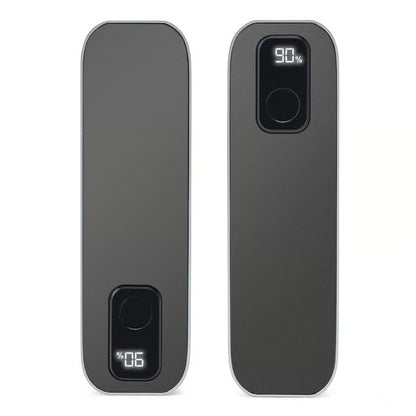 Magnetisk, delbar håndvarmer med powerbank, sort, digitalt display med 06  og 90 , justerbar varme, 2 × 5000 mAh.